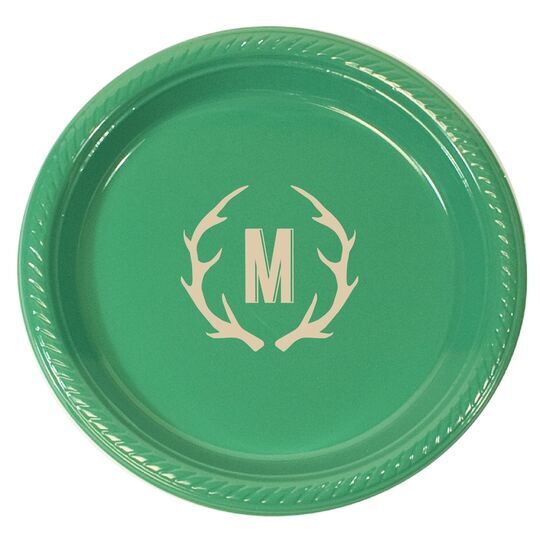 Antlers Initial Plastic Plates