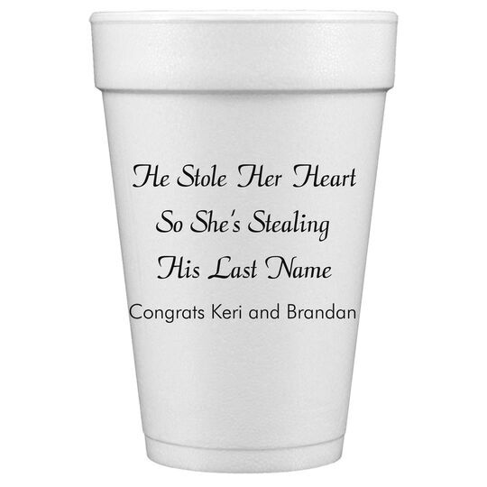 Any Imprint Wanted Styrofoam Cups