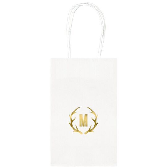 Antlers Initial Medium Twisted Handled Bags