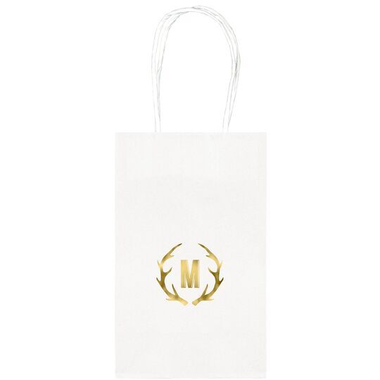 Antlers Initial Medium Twisted Handled Bags