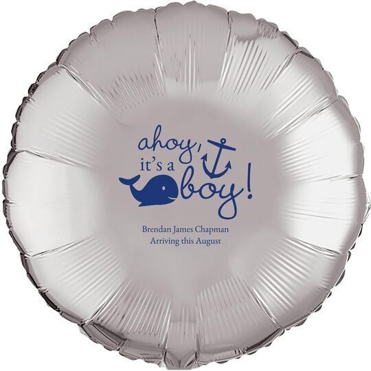 Ahoy It's A Boy Mylar Balloons