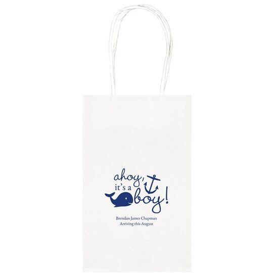 Ahoy It's A Boy Medium Twisted Handled Bags