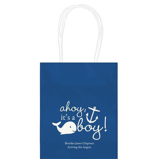 Ahoy It's A Boy Mini Twisted Handled Bags