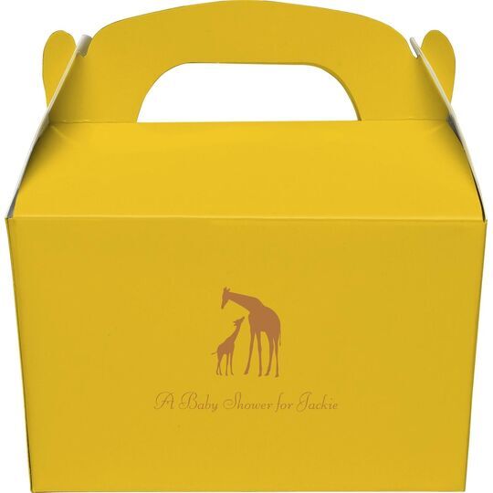 Giraffe Duo Gable Favor Boxes