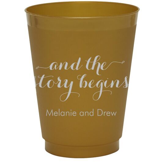 And the Story Begins Colored Shatterproof Cups