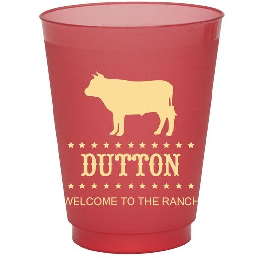 BBQ Cow Colored Shatterproof Cups