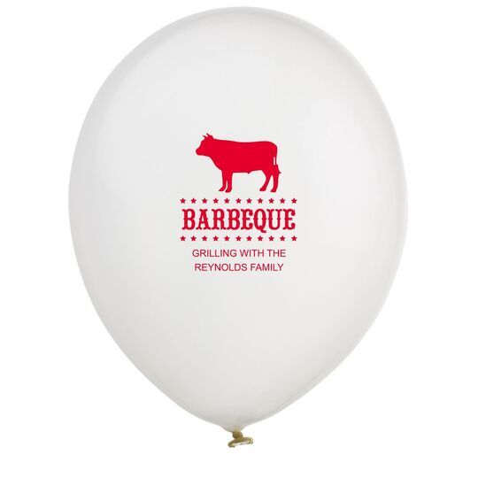 BBQ Cow Latex Balloons