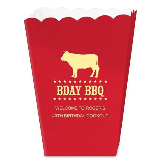 BBQ Cow Mini Popcorn Boxes