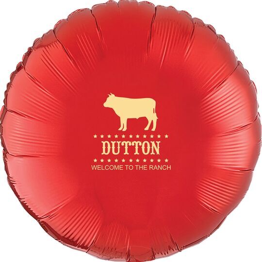 BBQ Cow Mylar Balloons