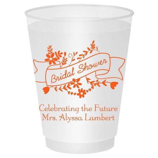 Bridal Shower Ribbon Shatterproof Cups