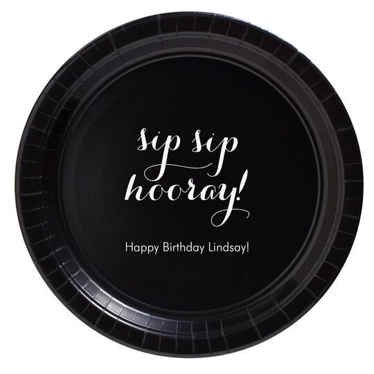 Elegant Sip Sip Hooray Paper Plates