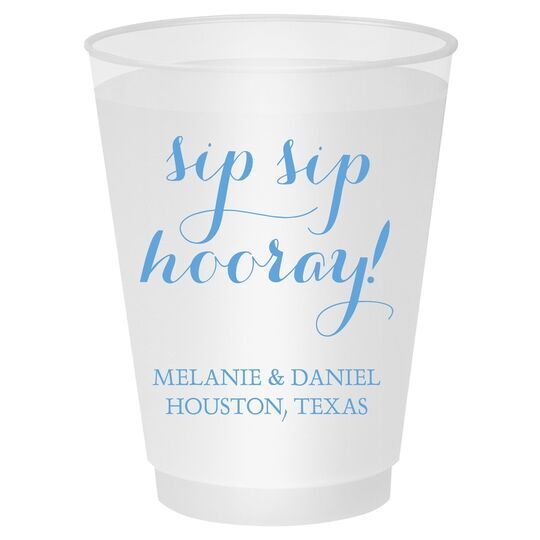 Elegant Sip Sip Hooray Shatterproof Cups