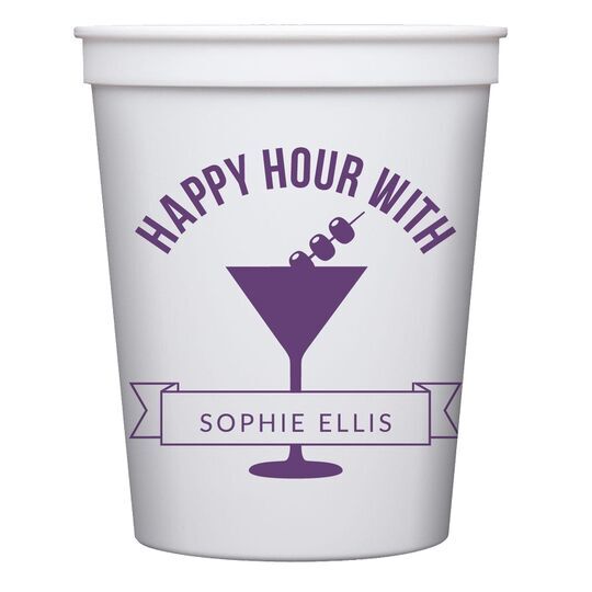 Happy Hour Martini Stadium Cups