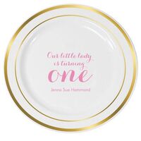 Our Little Lady Premium Banded Plastic Plates