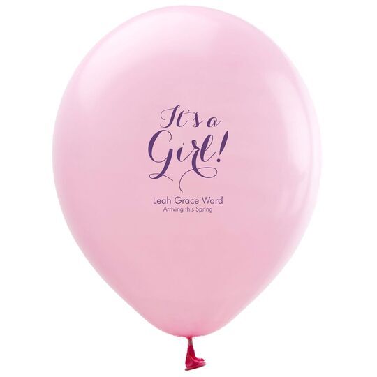 Elegant It's A Girl Latex Balloons