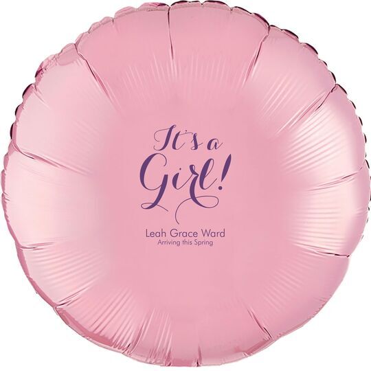 Elegant It's A Girl Mylar Balloons