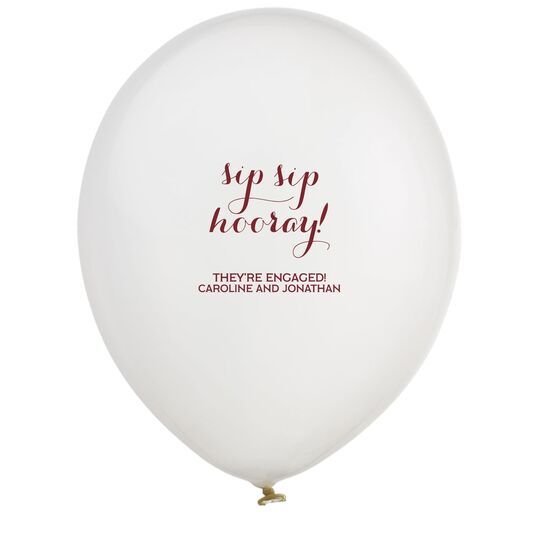 Elegant Sip Sip Hooray Latex Balloons