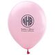 Framed Rounded Monogram with Text Latex Balloons Image 1 of 2