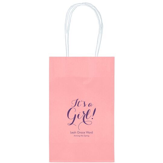 Elegant It's A Girl Medium Twisted Handled Bags