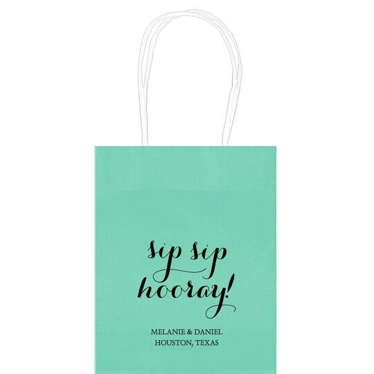 Elegant Sip Sip Hooray Mini Twisted Handled Bags