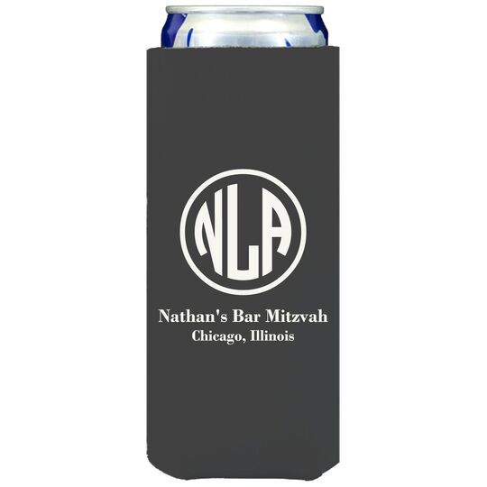 Framed Rounded Monogram with Text Collapsible Slim Huggers