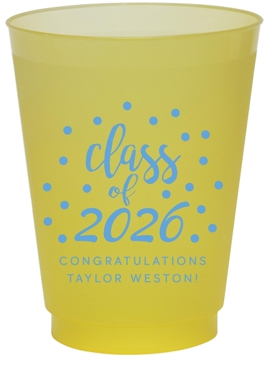 Class of Confetti Dots Colored Shatterproof Cups