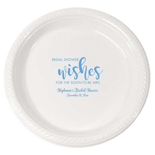 Bridal Shower Wishes Plastic Plates