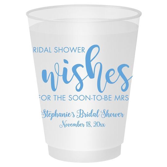 Bridal Shower Wishes Shatterproof Cups