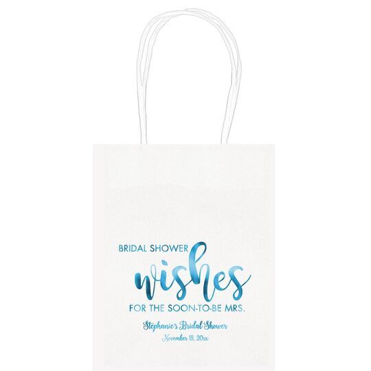 Bridal Shower Wishes Mini Twisted Handled Bags
