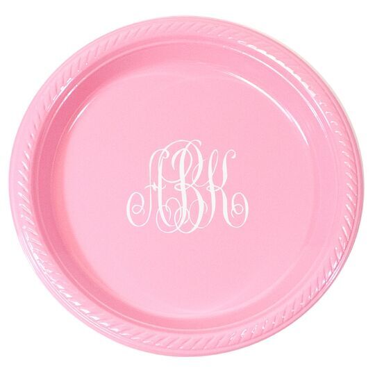 Large Interlocking Script Monogram Plastic Plates