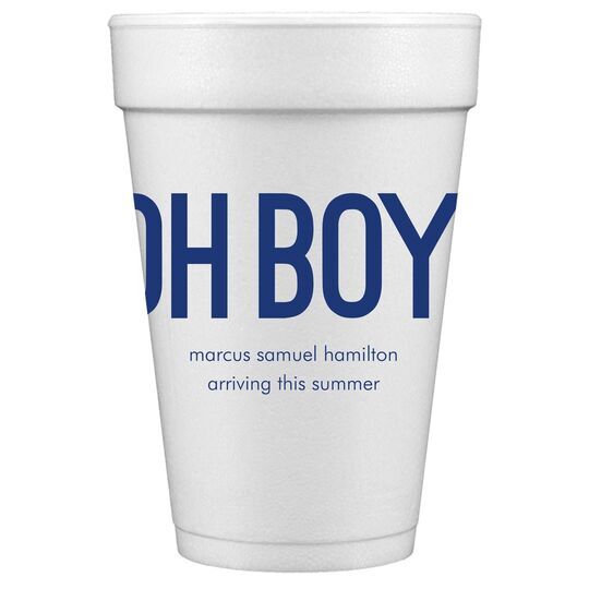 Bold Oh Boy Styrofoam Cups