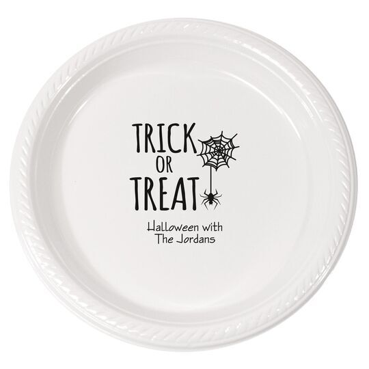 Trick or Treat Spider Plastic Plates