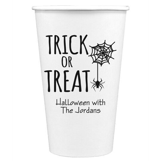 Trick or Treat Spider Paper Coffee Cups