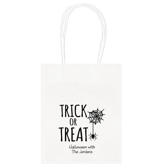 Trick or Treat Spider Mini Twisted Handled Bags