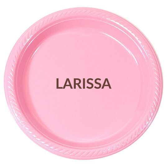 Big Bold Name Plastic Plates