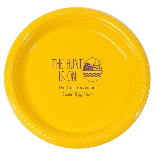 The Hunt Is On Plastic Plates
