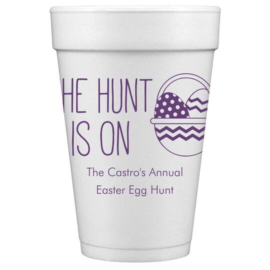 The Hunt is Over Wedding, Custom Party Foam Cups, top Shooting Target, Styrofoam Cups (22)