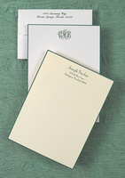 Hunter Green Hand-Bordered Letter Sheets