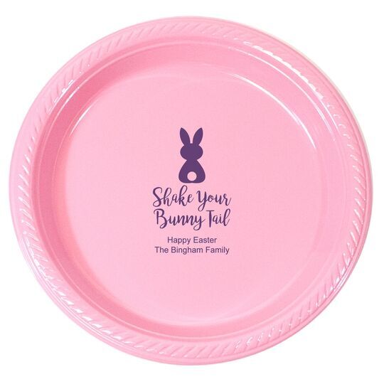 Shake Your Bunny Tail Plastic Plates
