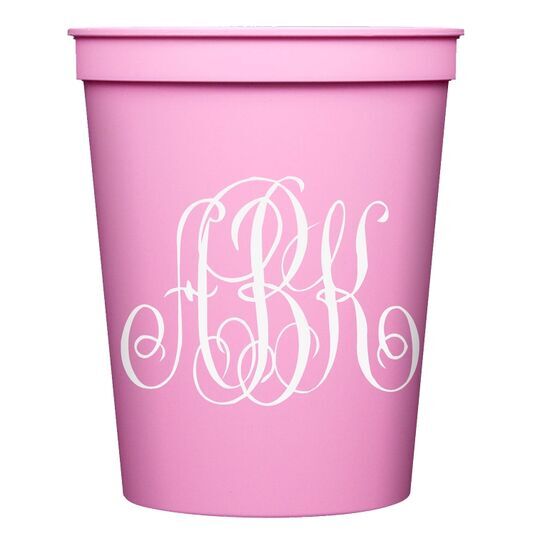 Large Interlocking Script Monogram Stadium Cups