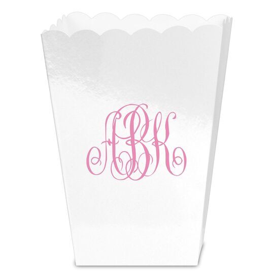 Large Interlocking Script Monogram Mini Popcorn Boxes