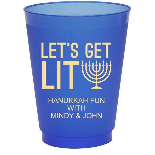 Let's Get Lit Colored Shatterproof Cups