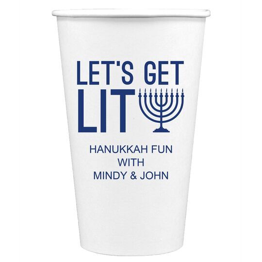 Let's Get Lit Paper Coffee Cups