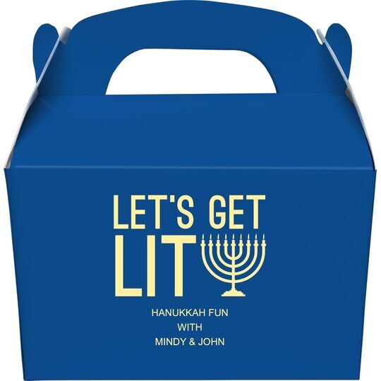 Let's Get Lit Gable Favor Boxes