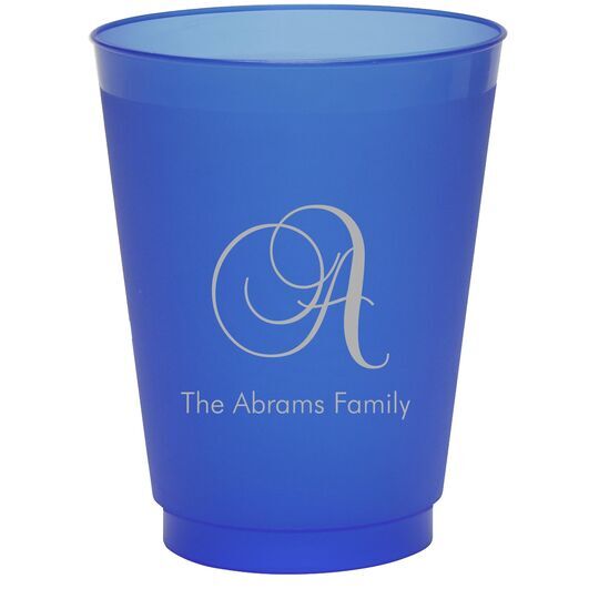 Elegant Initial Colored Shatterproof Cups