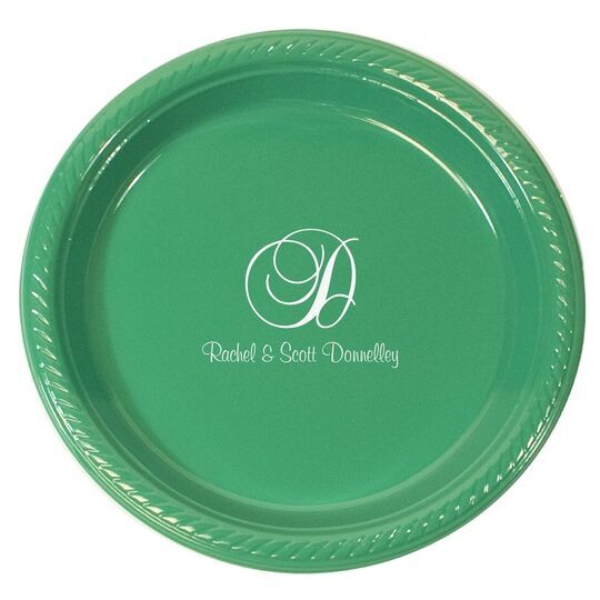 Elegant Initial Plastic Plates