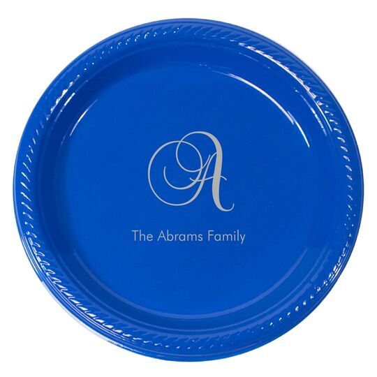 Elegant Initial Plastic Plates
