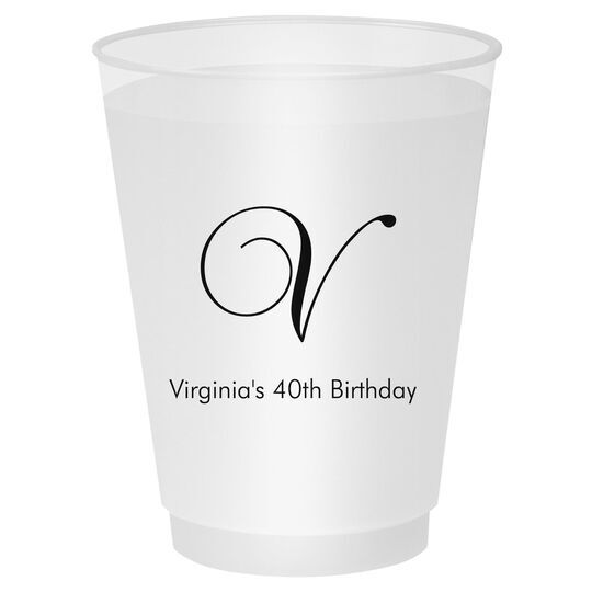 Elegant Initial Shatterproof Cups