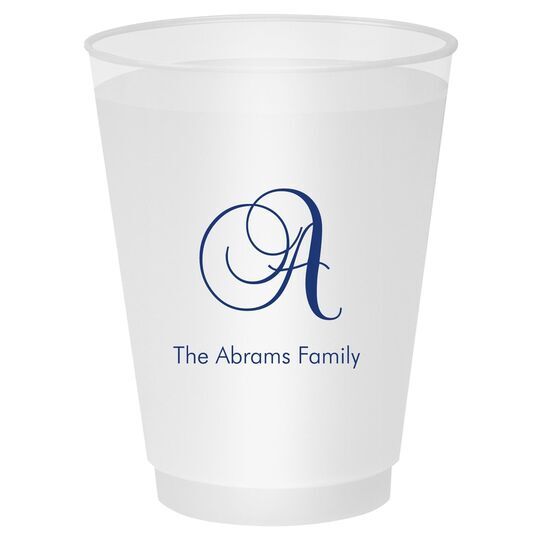 Elegant Initial Shatterproof Cups