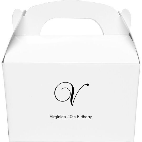 Elegant Initial Gable Favor Boxes